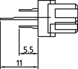 DIN C2 FL Handloet Anschlusslaenge 5 5 Zeichnung
