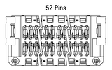 Dimensions Zero8 socket straight 52 pins