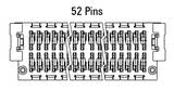 Dimensions Zero8 plug straight 52 pins