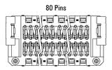Dimensions Zero8 socket straight 80 pins