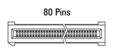 Dimensions EC.8 straight 80 pins