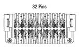 Dimensions Zero8 socket straight 32 pins