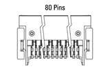 Dimensioni Zero8 Socket angolato a 80 poli