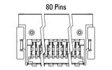 Dimensions Zero8 socket angled 80 pins