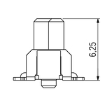 Dimensioni One27 connettore a scatto diritto H6,25 a 20 poli